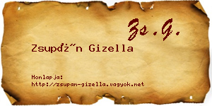 Zsupán Gizella névjegykártya