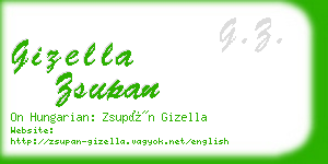 gizella zsupan business card